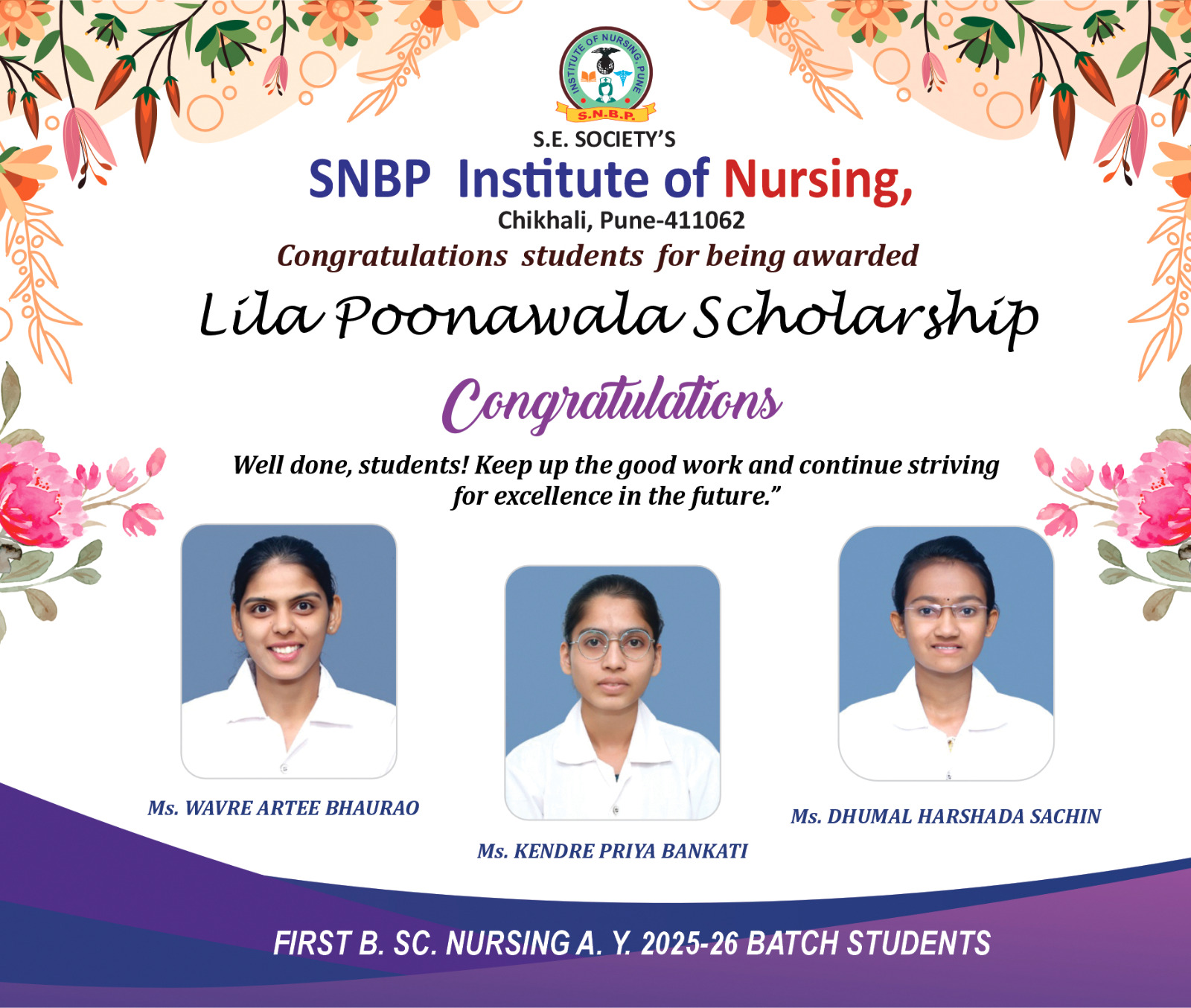Lila Poonawala Scholarship Awardee